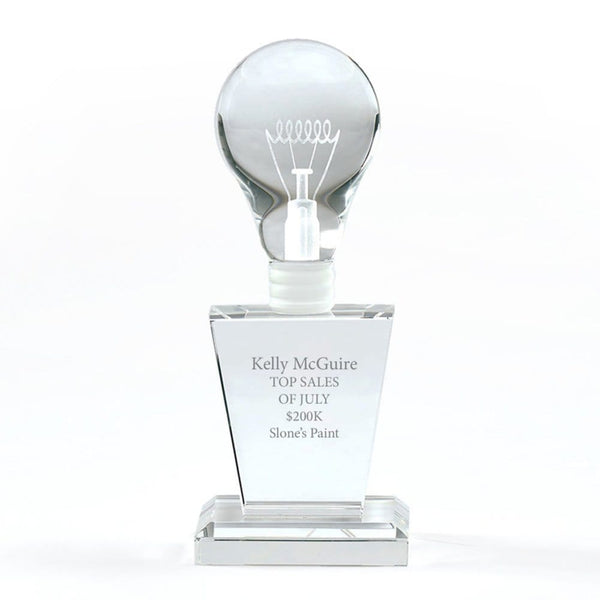 Bright Ideas Crystal Trophy